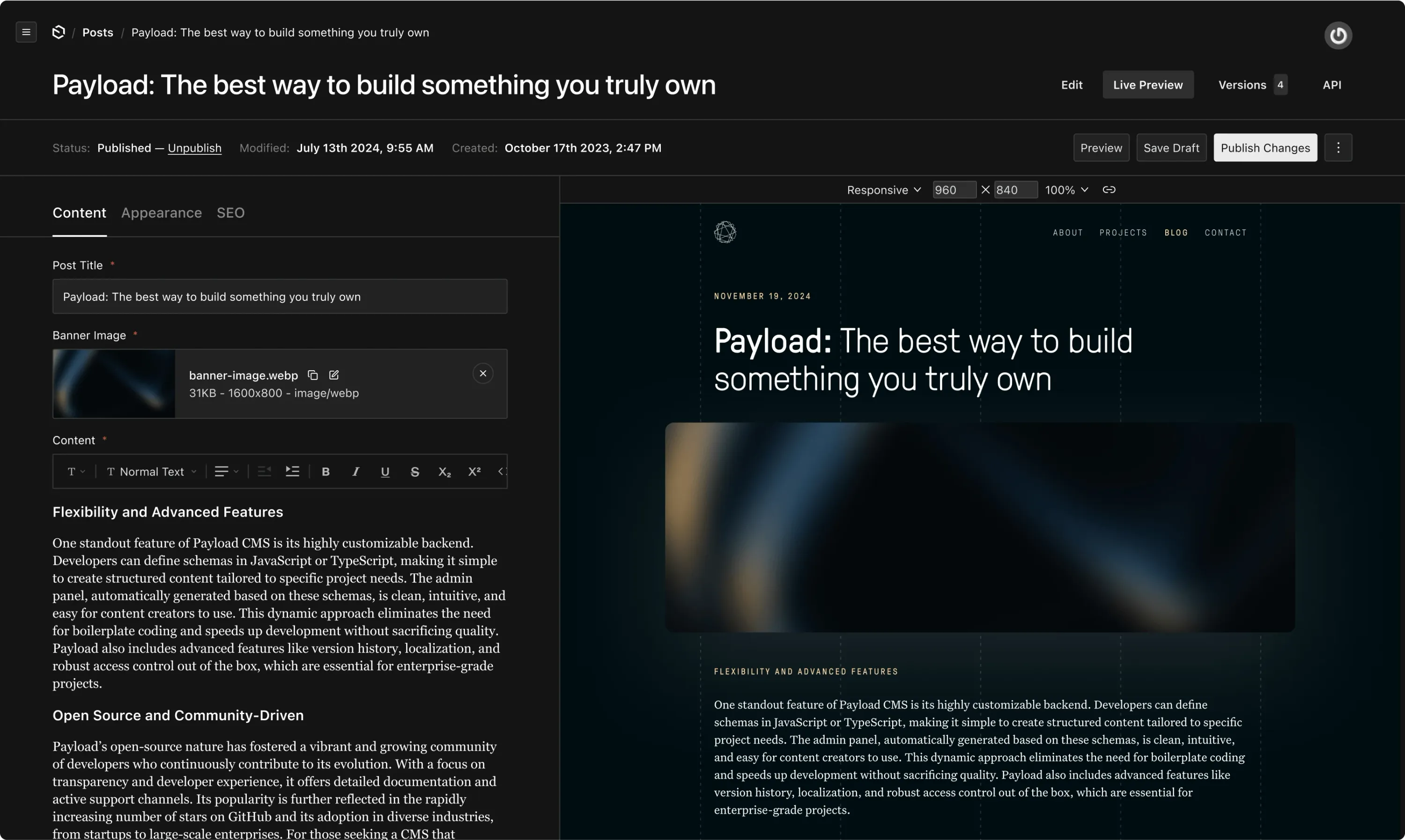 payload