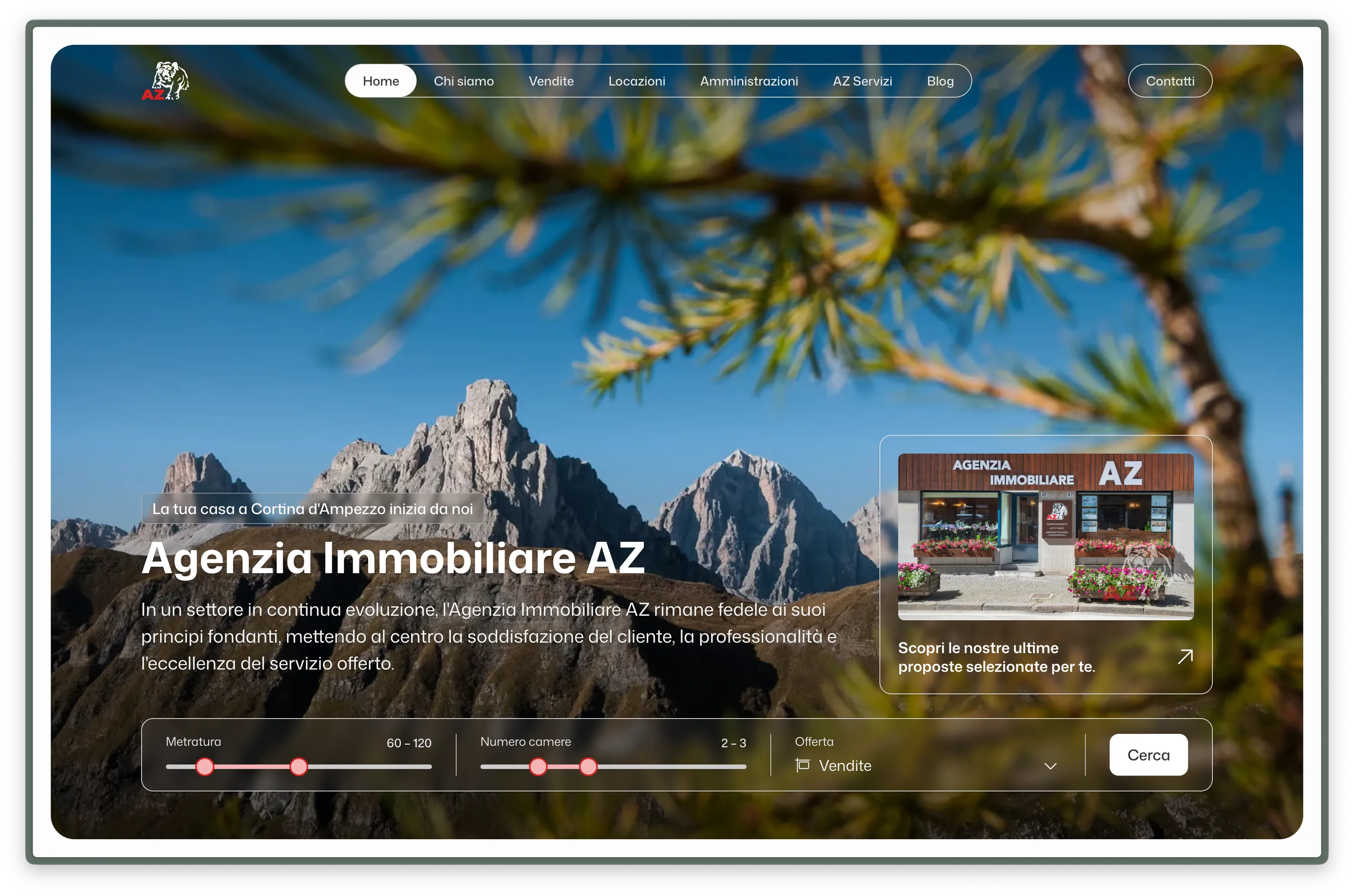 Homepage Agenzia Immobiliare AZ Cortina